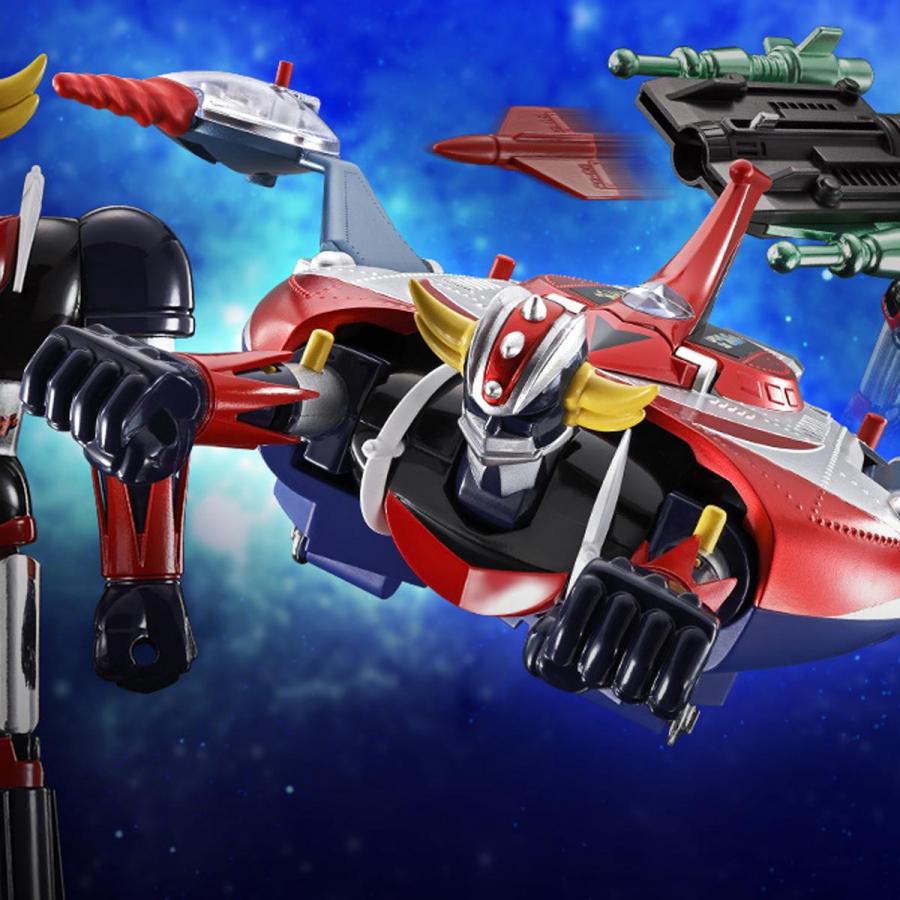Goldorak / Popy Chogokin DELUXE Grendizer-Figur & UFO Spazer Soul of Chogokin Bandai