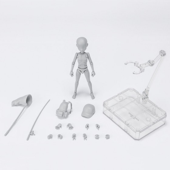 PVC Action Figure Body Kun Ken Sugimori Edition DX SET Gray Color Ver. S.H. Figuarts Bandai Tamashii Nations