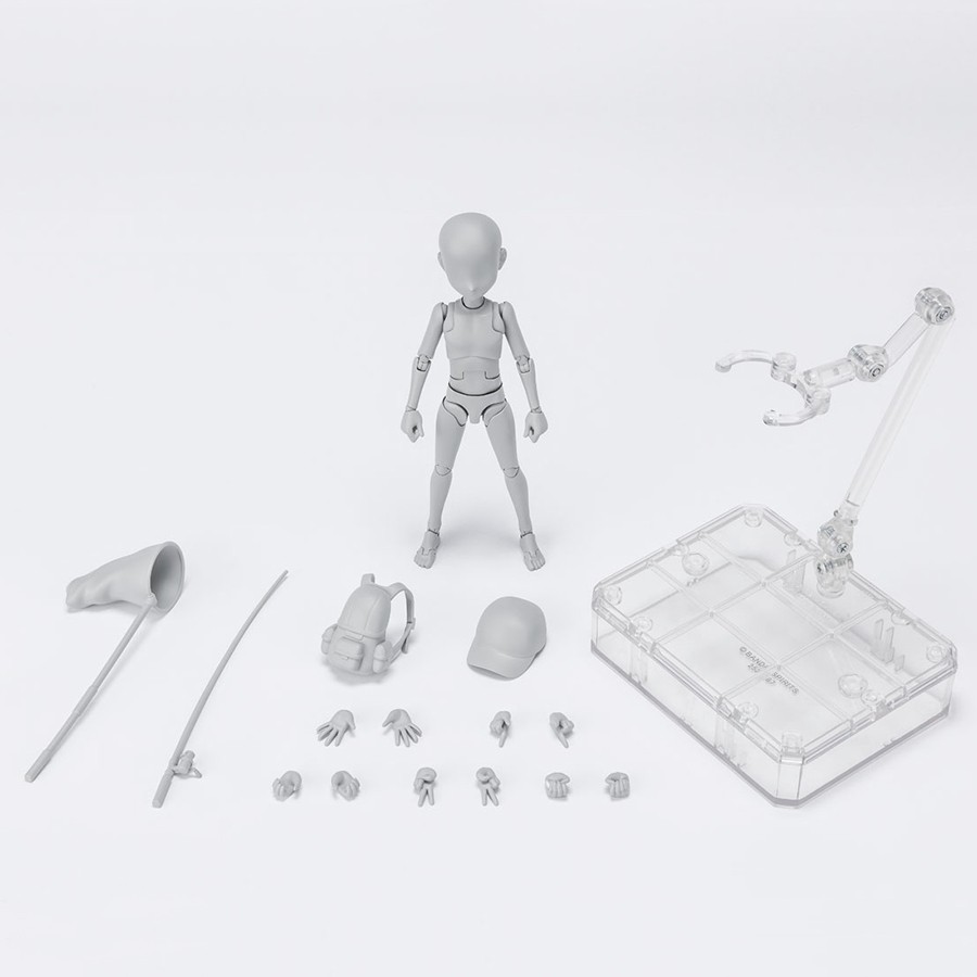 PVC Action Figure Body Kun Ken Sugimori Edition DX SET Gray Color Ver. S.H. Figuarts Bandai Tamashii Nations